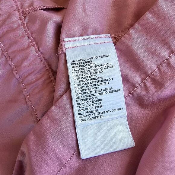The North Face Women’s L WindWall Pullover Hooded Jacket Pink Gray Half Zip - Picture 6 of 6